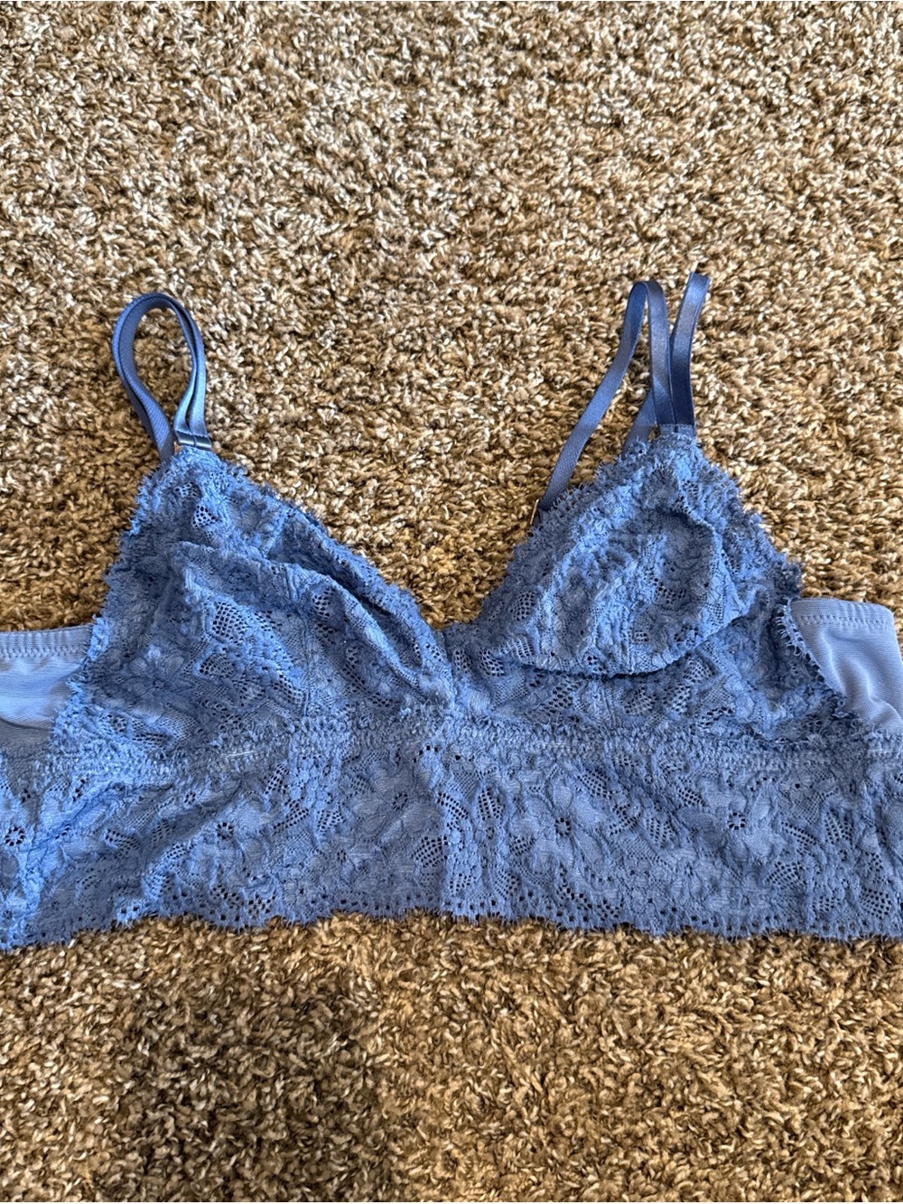 aerie Lace Bralette in Slate Blue